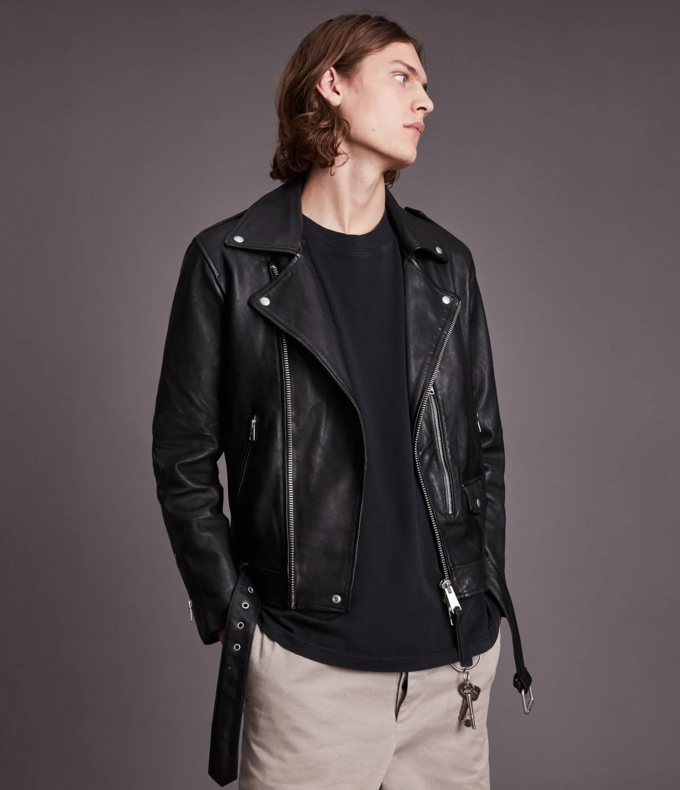 All saints leather jacket