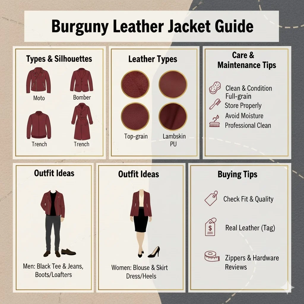 Burgundy leather jacket