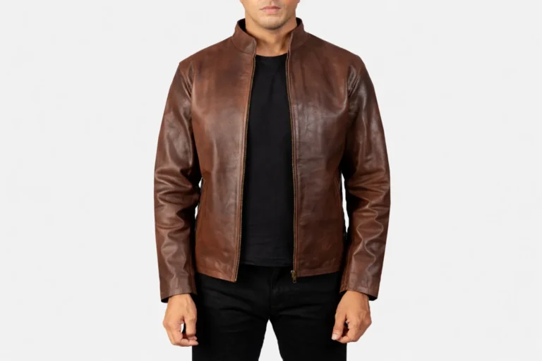 Leather jacket brown