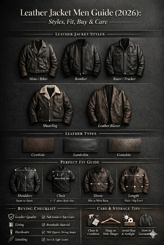 Leather jacket men