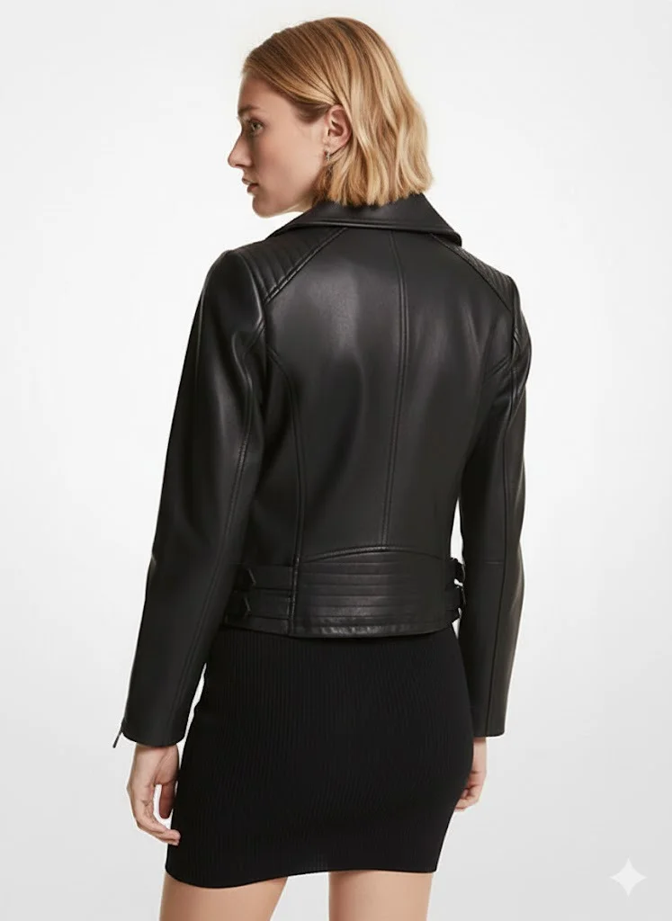 Leather moto jacket