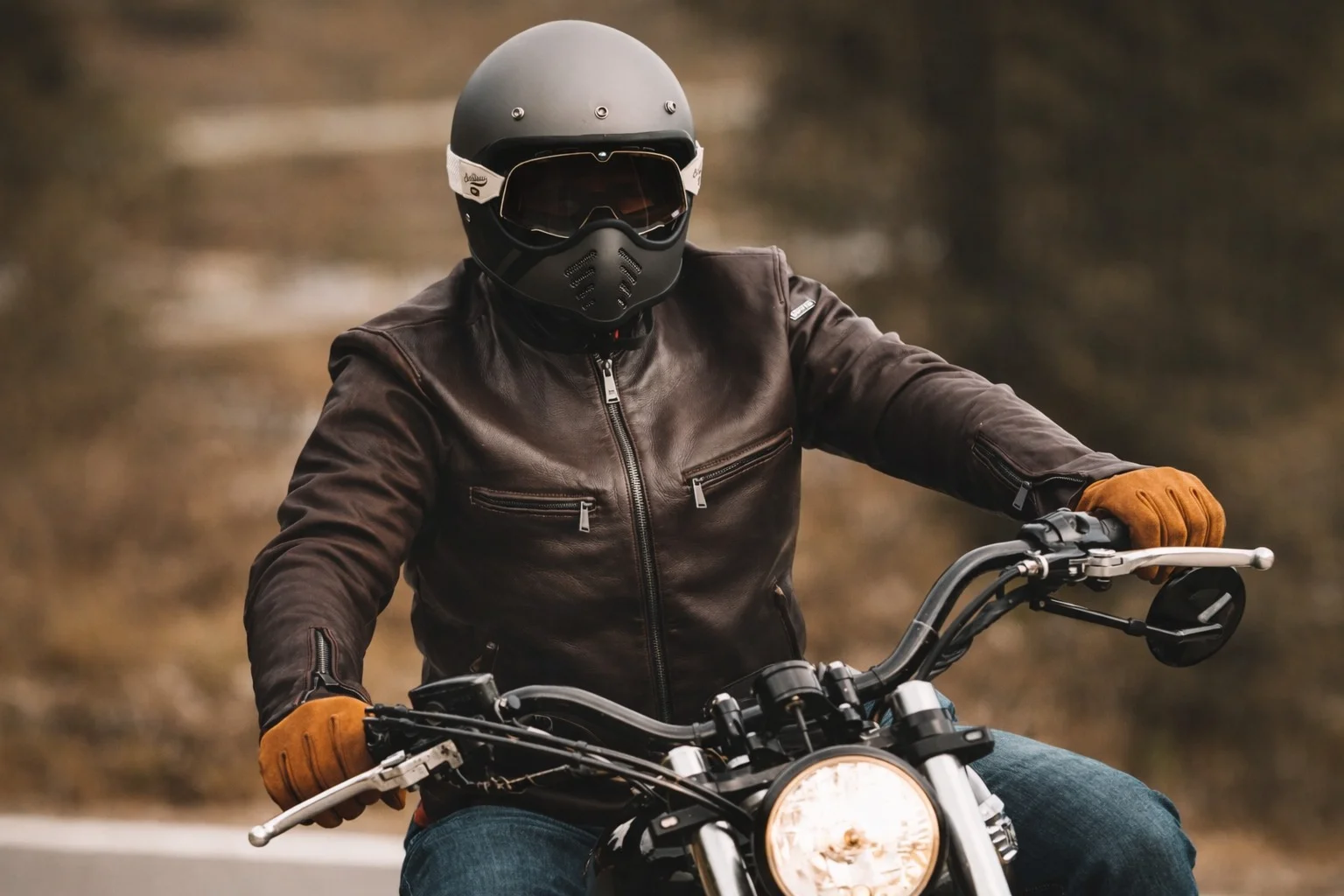 Leather riding jacket