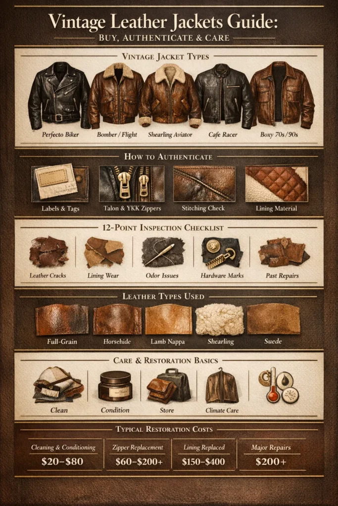 Vintage leather jackets