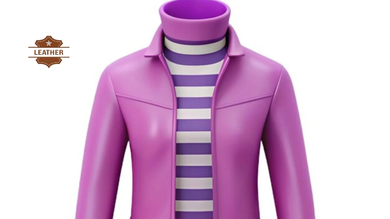 Colored leather jackets purple