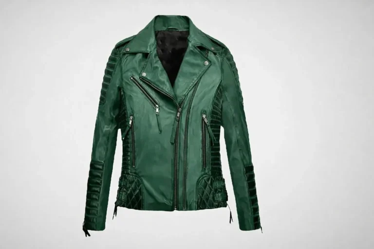 Green leather jacket