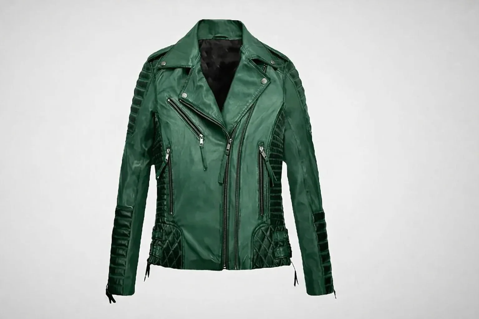 Green leather jacket