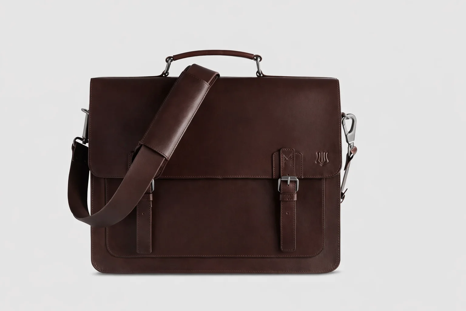 Leather messenger bag