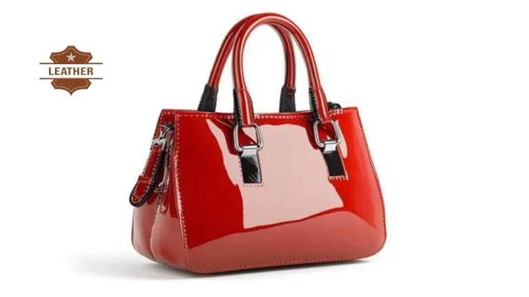 Red leather bag