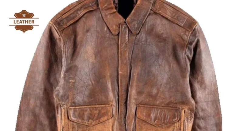 Vintage leather bomber jacket