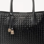 Woven leather bag