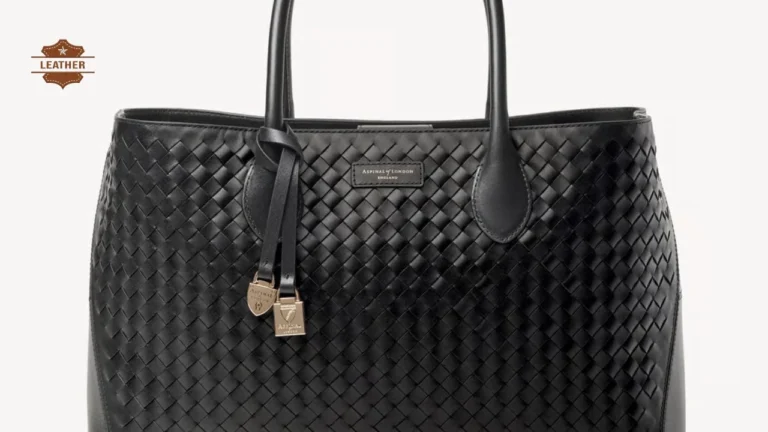 Woven leather bag