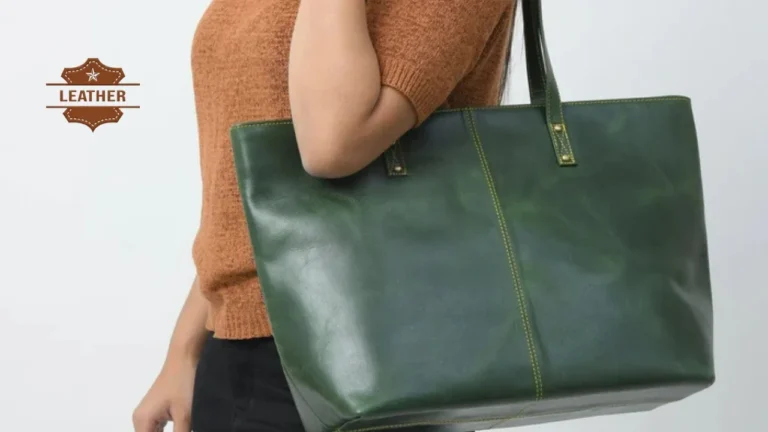 Green leather bag