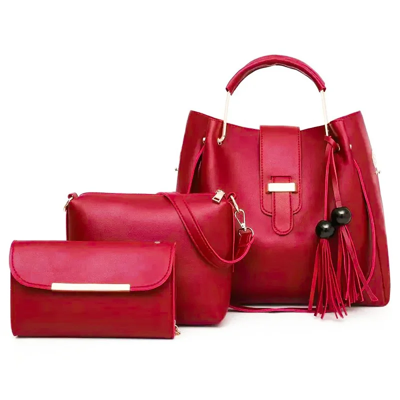 Leather bags red