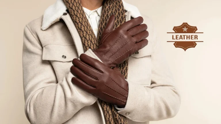 Leather gloves men