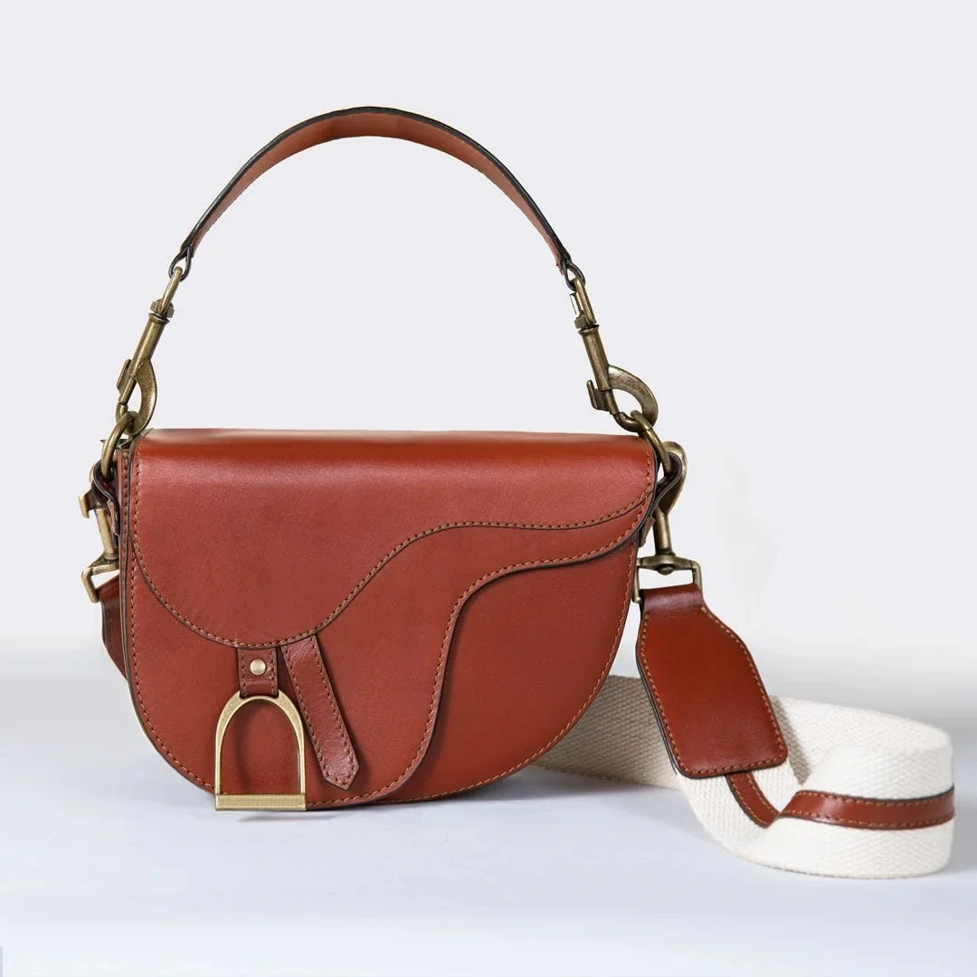 Leather saddle bag