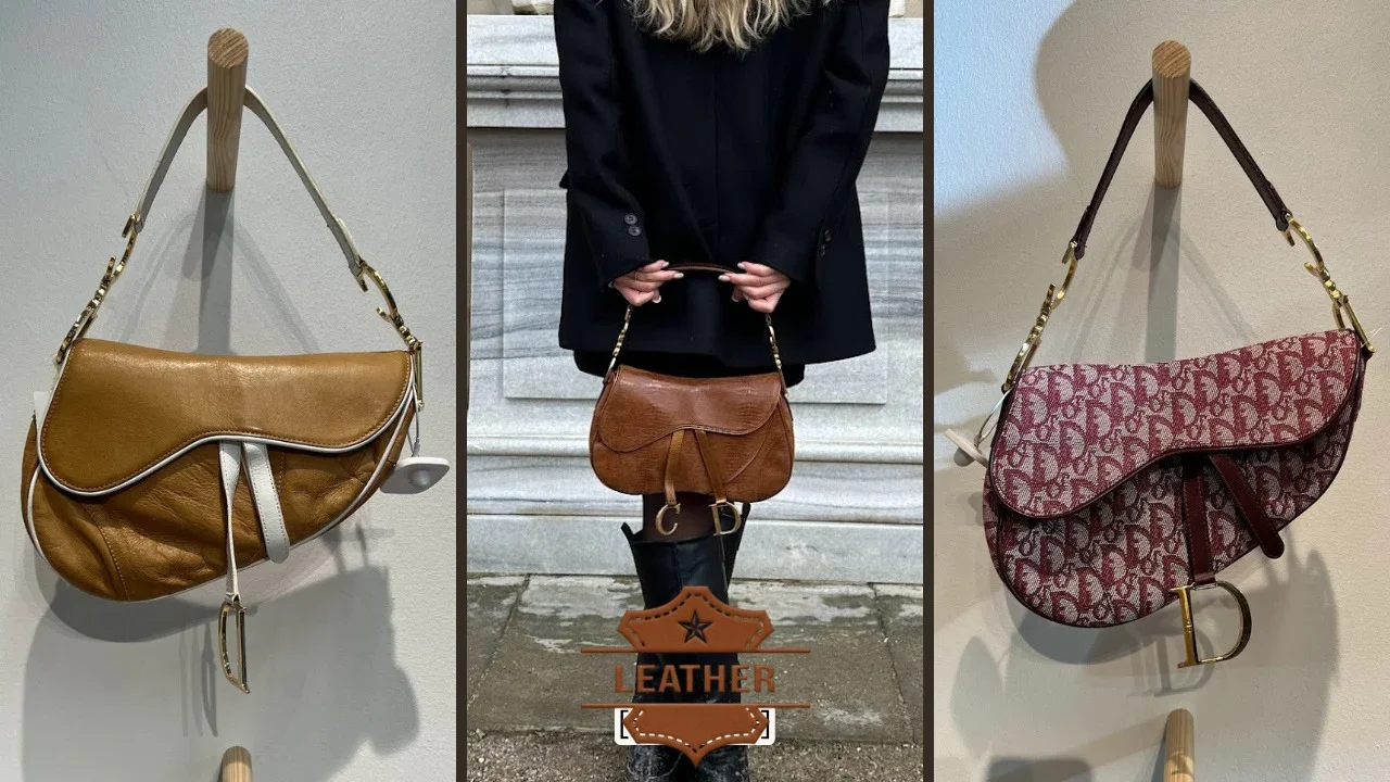 Leather saddle bag