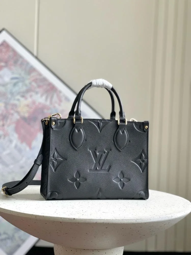 Louis vuitton black leather bag