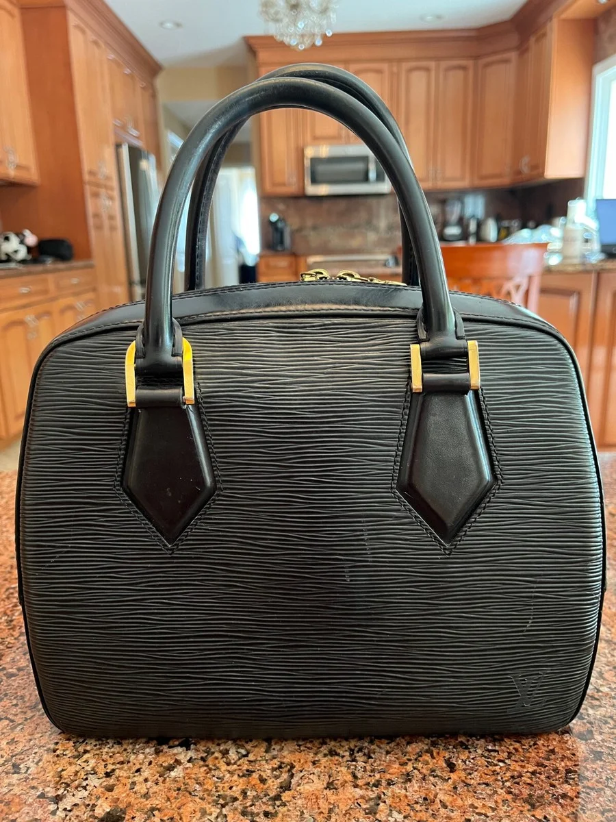 Louis vuitton black leather bag