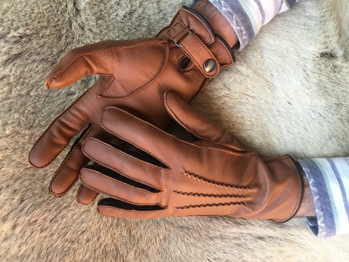 Men with leather gloves