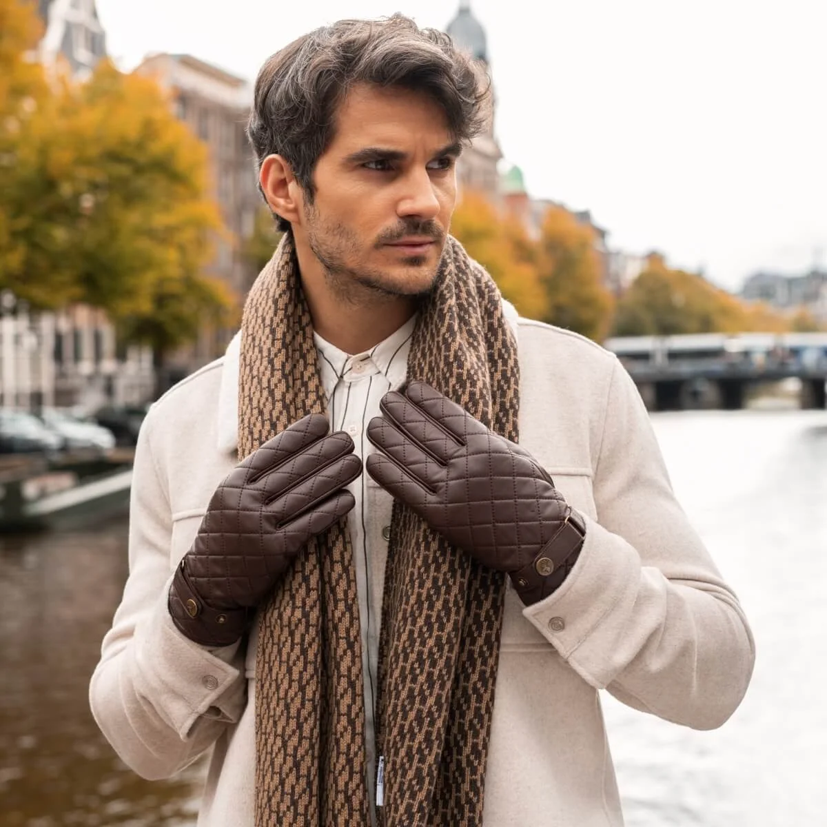 Men with leather gloves