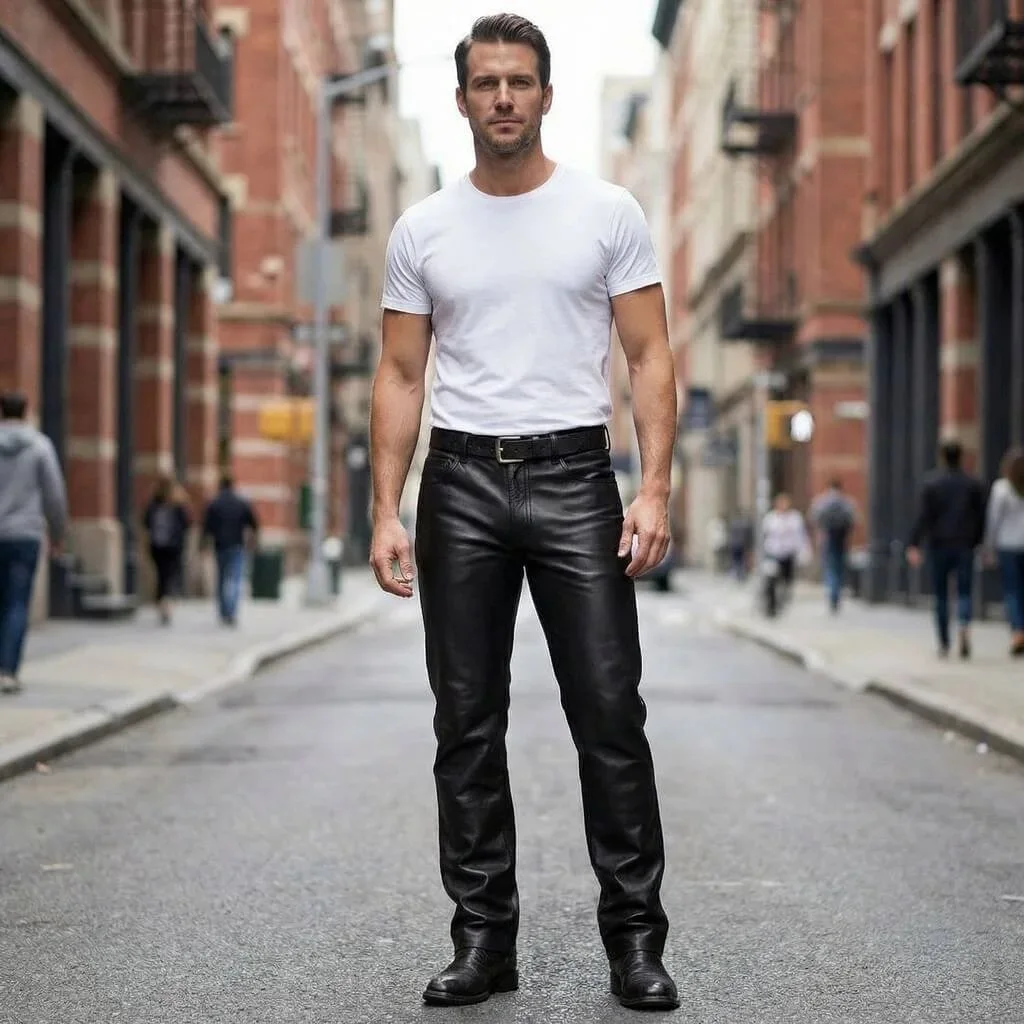 Mens leather pants
