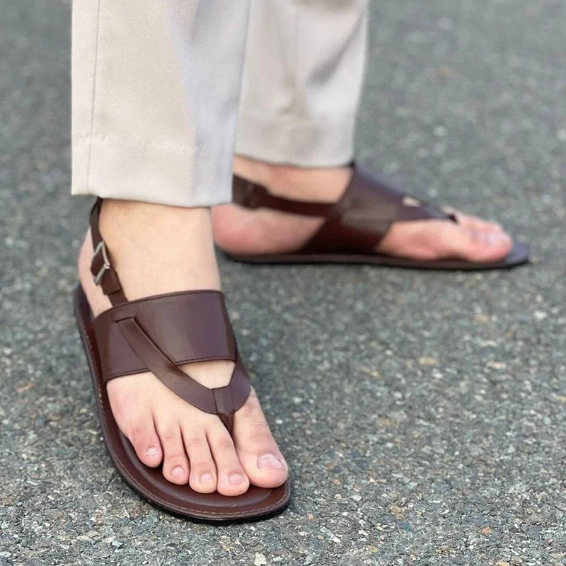 Mens leather sandals