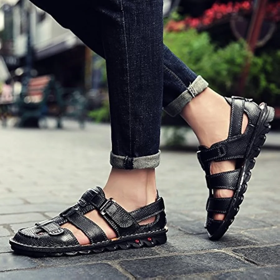 Mens leather sandals