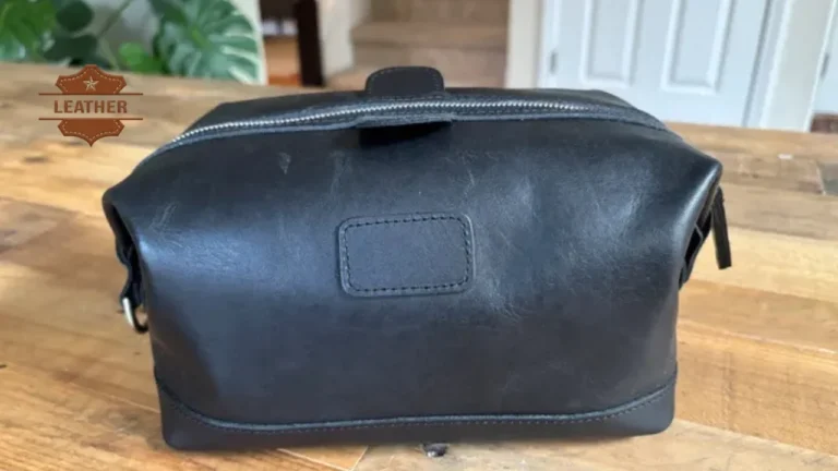Mens leather toiletry bag