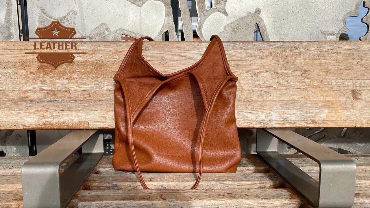 Slouchy leather tote bag