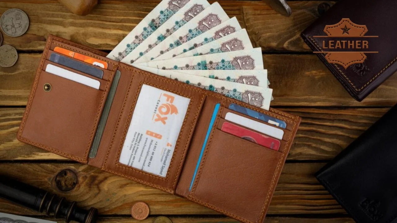 Tri fold mens leather wallets