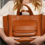 Vegan leather tote bag