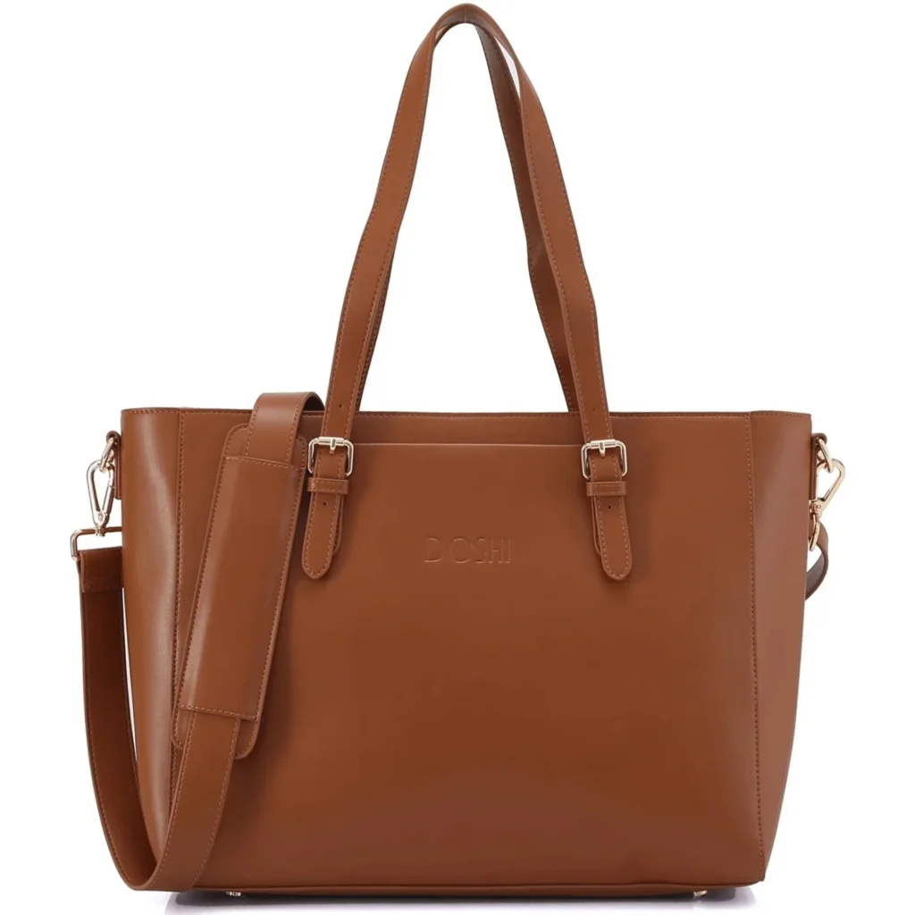 Vegan leather tote bag