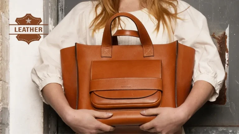 Vegan leather tote bag