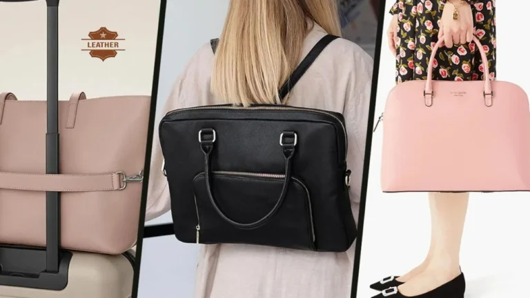 Women laptop leather bag