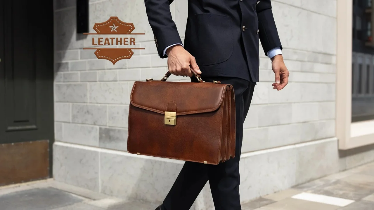 leather briefcase for men
