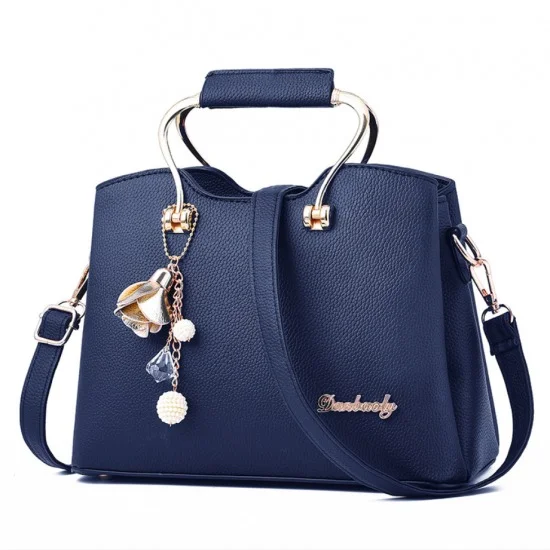 Blue leather bag