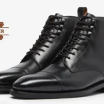 Boots black leather men