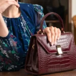 Bag burgundy leather