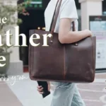 Genuine leather tote bag