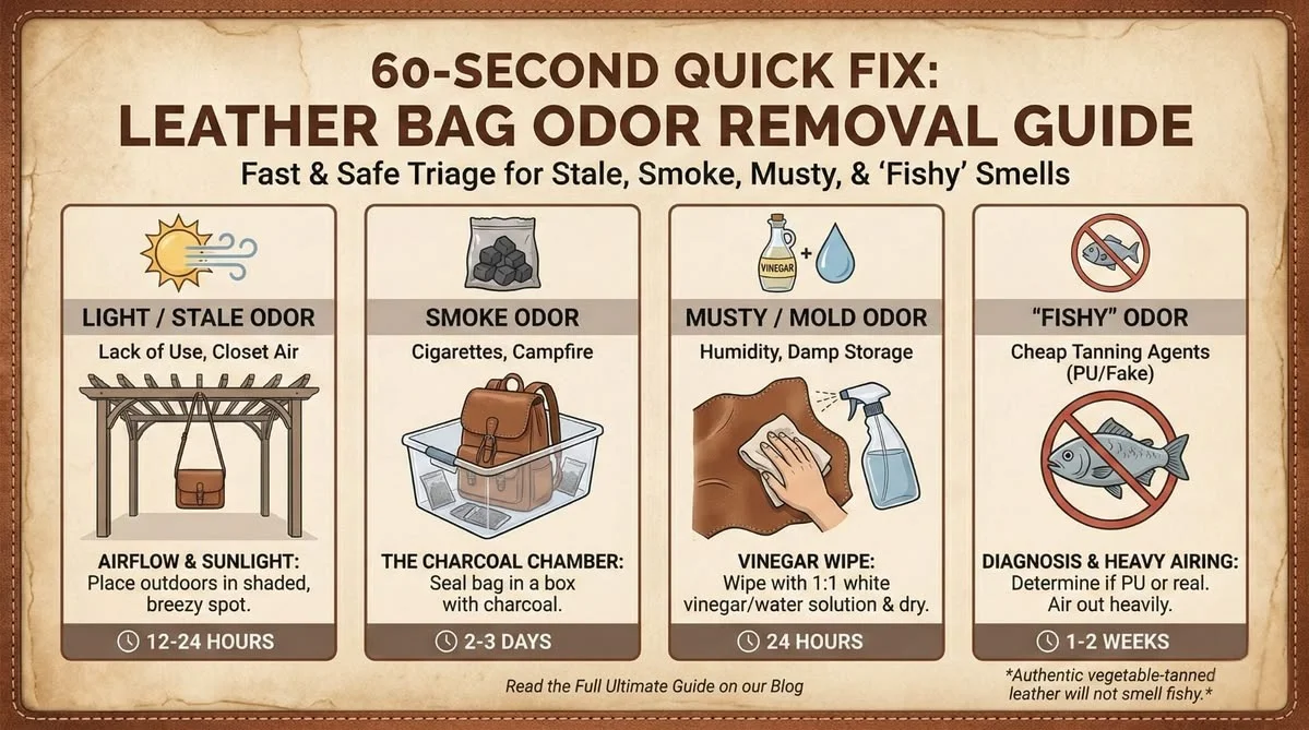 How to remove smell from leather bag with baking soda