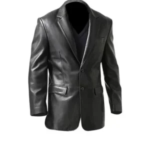 Leather blazer men