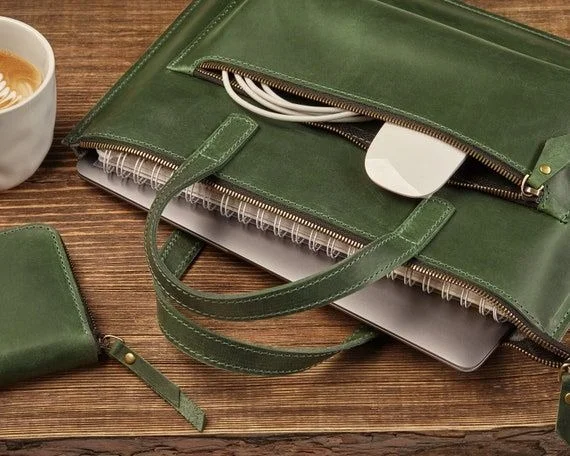 Leather laptop bags