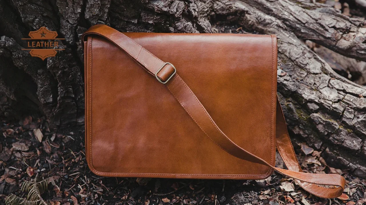 Leather messenger bags for men