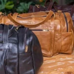 Leather overnight bag