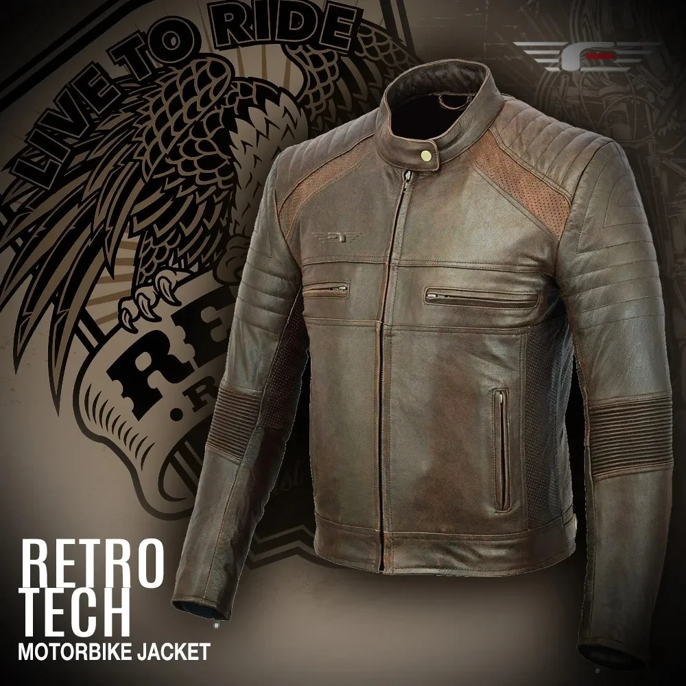 Leather retro jacket