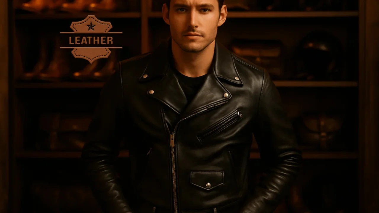 Leather retro jacket