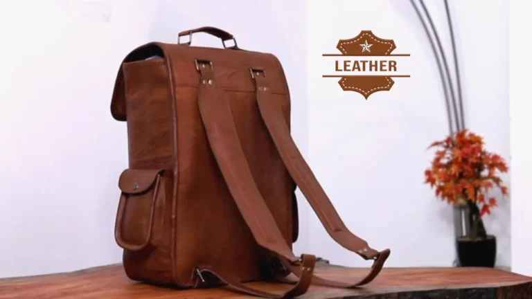 Leather rucksack backpack mens