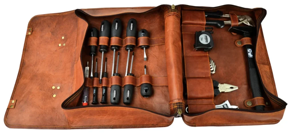 Leather tool bag