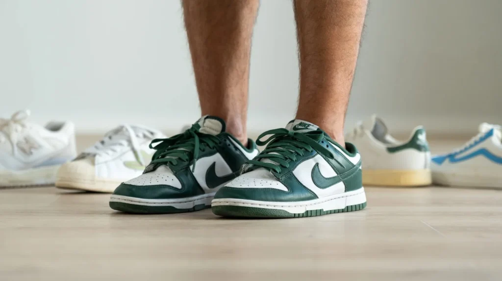 Mens leather tennis shoes