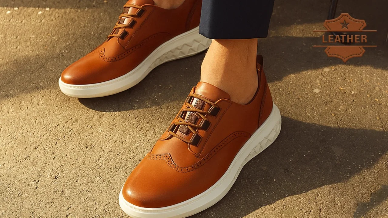 Mens leather tennis shoes